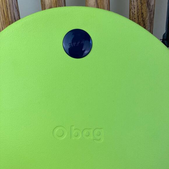 OBag Moon Bag Avocado Green Blue Floral Removable Insert Black Crossbody Strap - Picture 3 of 16